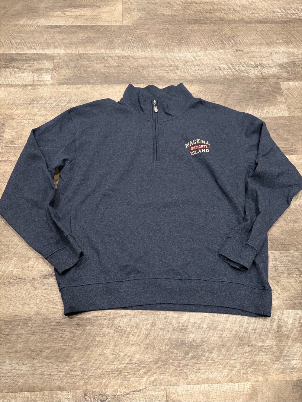 Men’s Mackinac Island Navy Quarter‑Zip Sweatshirt
